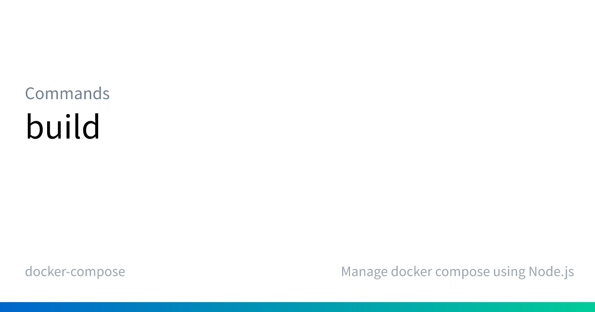 build | docker-compose